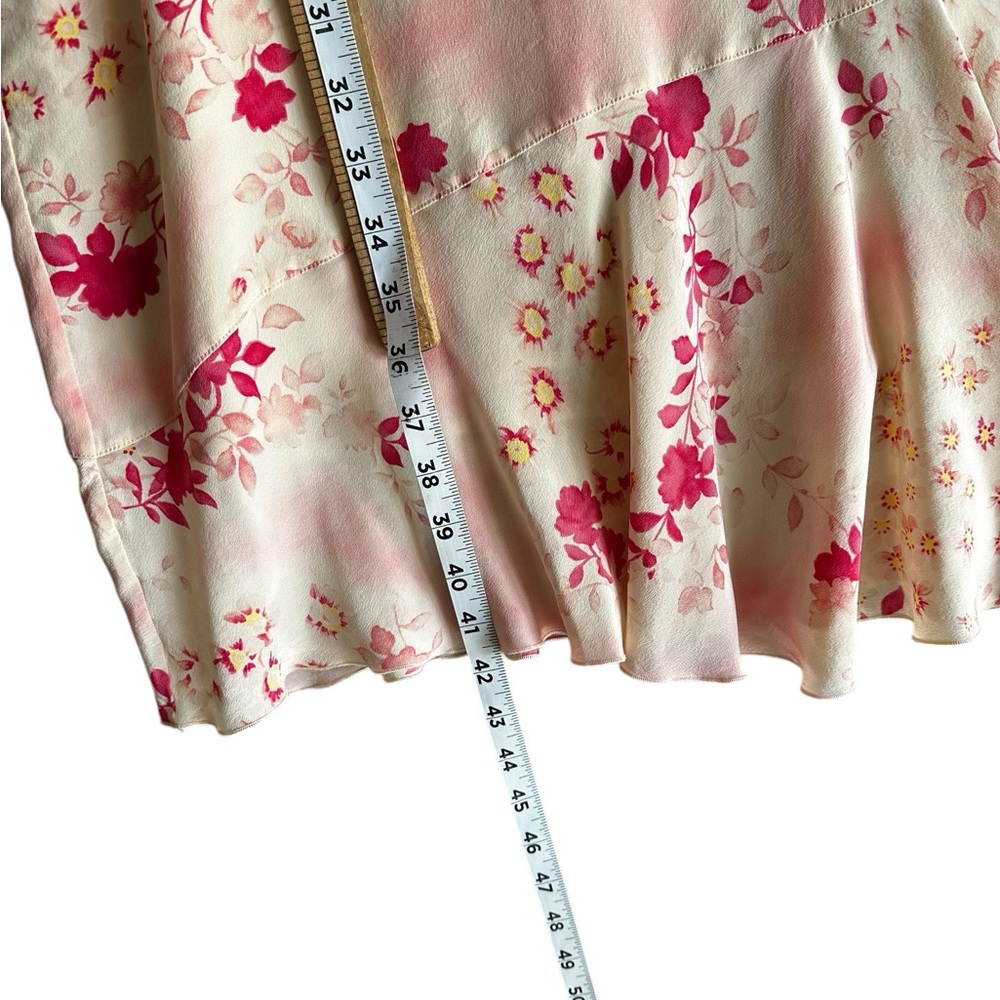 GERARD DAREL WOMANS SILK FLORAL PINK MIDI DRESS SIDED ZIPPER SZ 8.5 US - Picture 10 of 12